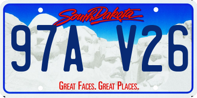 SD license plate 97AV26