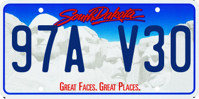 SD license plate 97AV30