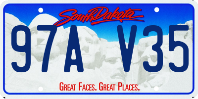 SD license plate 97AV35