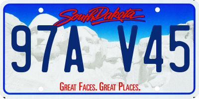 SD license plate 97AV45