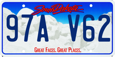 SD license plate 97AV62