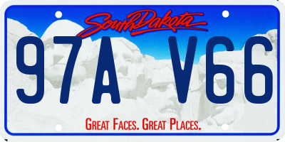 SD license plate 97AV66