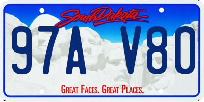 SD license plate 97AV80