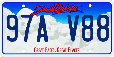 SD license plate 97AV88