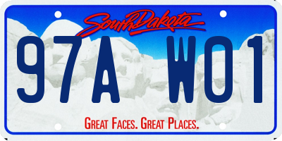 SD license plate 97AW01