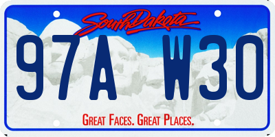 SD license plate 97AW30