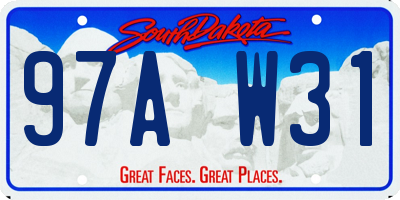 SD license plate 97AW31