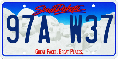 SD license plate 97AW37