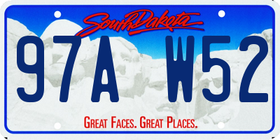 SD license plate 97AW52