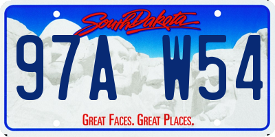 SD license plate 97AW54