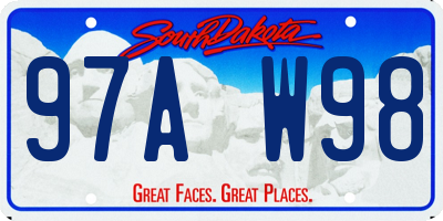 SD license plate 97AW98