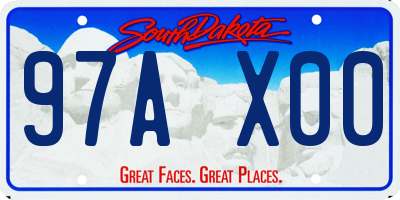 SD license plate 97AX00