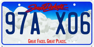 SD license plate 97AX06