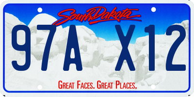 SD license plate 97AX12