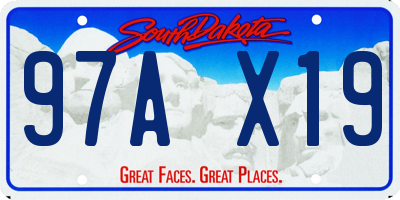 SD license plate 97AX19