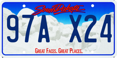 SD license plate 97AX24