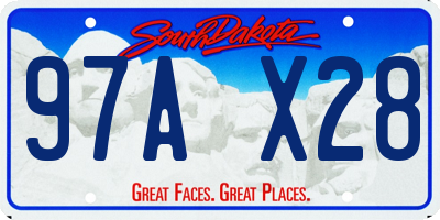 SD license plate 97AX28
