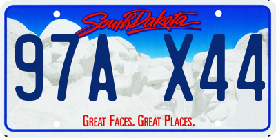 SD license plate 97AX44