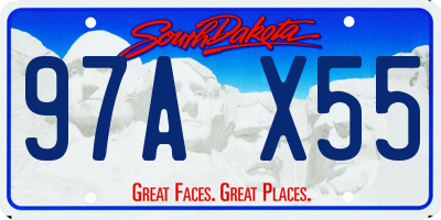 SD license plate 97AX55