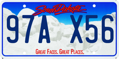 SD license plate 97AX56