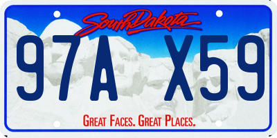 SD license plate 97AX59