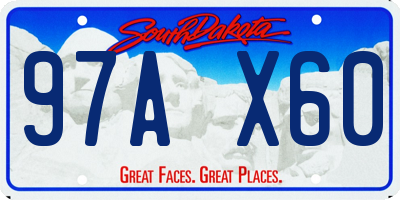 SD license plate 97AX60