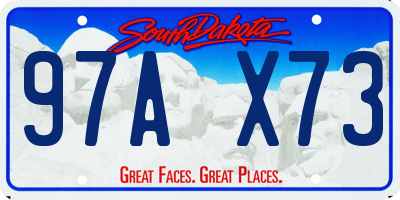 SD license plate 97AX73