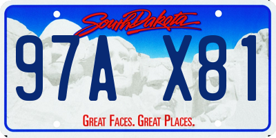 SD license plate 97AX81