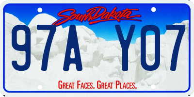 SD license plate 97AY07