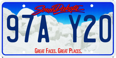 SD license plate 97AY20