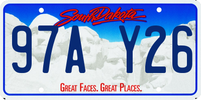 SD license plate 97AY26