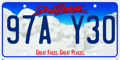 SD license plate 97AY30