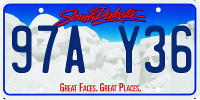 SD license plate 97AY36