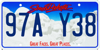 SD license plate 97AY38