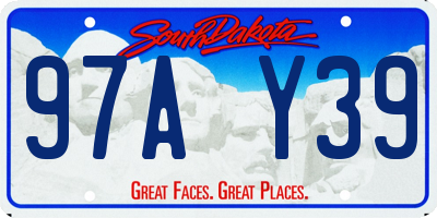 SD license plate 97AY39