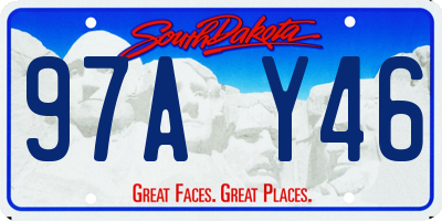 SD license plate 97AY46