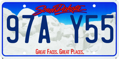 SD license plate 97AY55