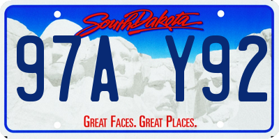 SD license plate 97AY92