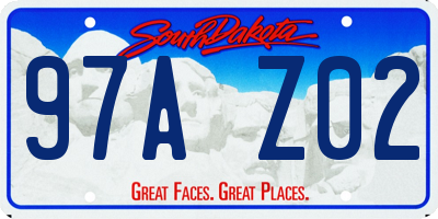 SD license plate 97AZ02