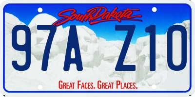 SD license plate 97AZ10