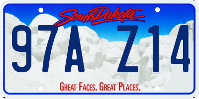 SD license plate 97AZ14