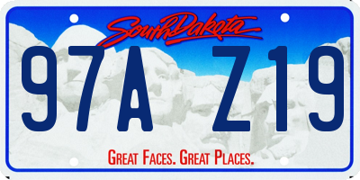 SD license plate 97AZ19
