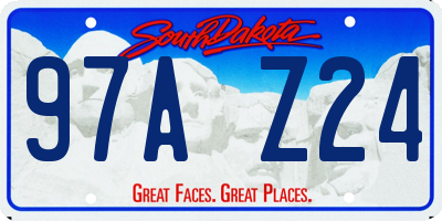 SD license plate 97AZ24