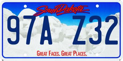 SD license plate 97AZ32