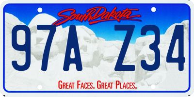 SD license plate 97AZ34