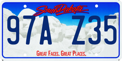 SD license plate 97AZ35