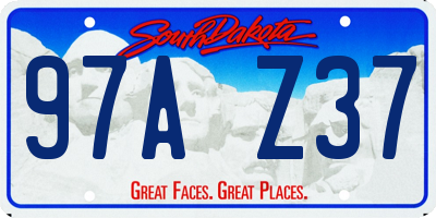 SD license plate 97AZ37