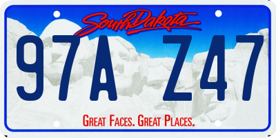 SD license plate 97AZ47