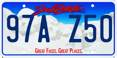 SD license plate 97AZ50