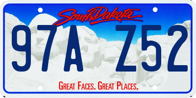 SD license plate 97AZ52